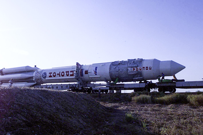July 12. Zvezda heads into orbit aboard a Proton rocket in the year 2000