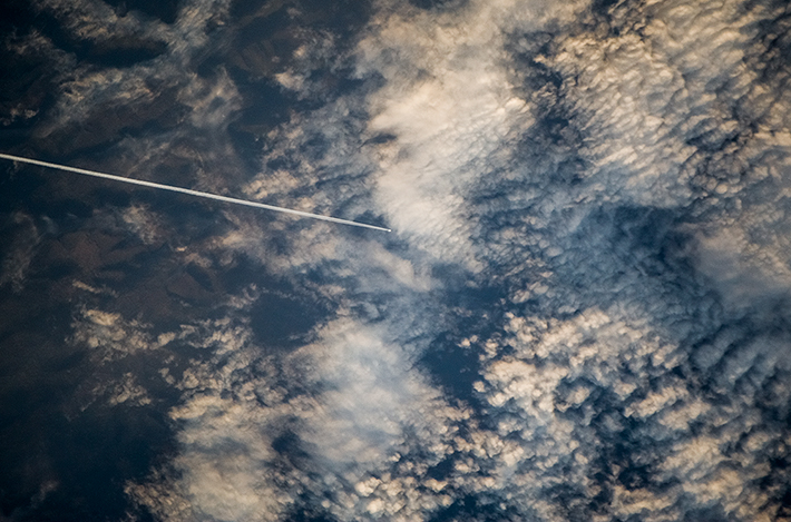 Contrail over the Amur River 