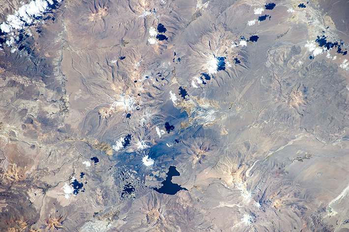 Volcanoes in the Atacama Desert, South America
