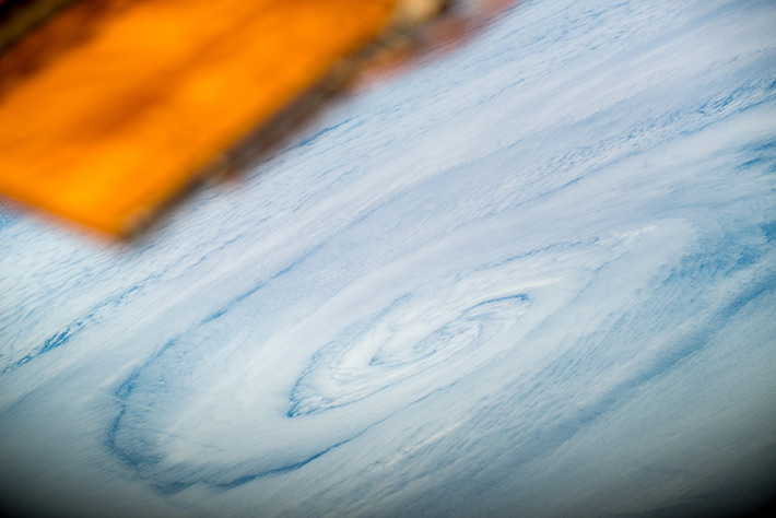 Typhoon over the Ocean