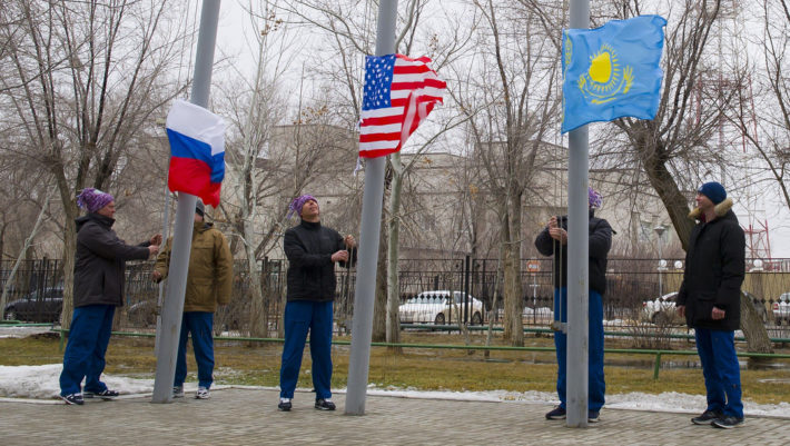 Flag-raising Ceremony at Baikonur